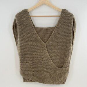 Anthropologie by Anthropologie Twist Front Sweater Set Beige Neutral Size XS